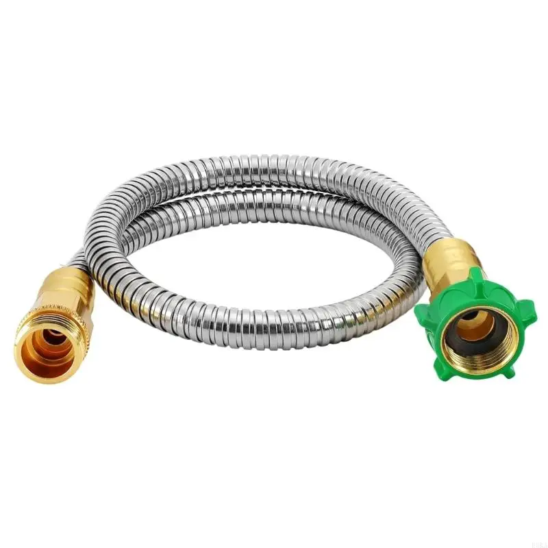

5ft Short Garden Hose Extender Stainless Steel Garden Leader Hose Easy to Use