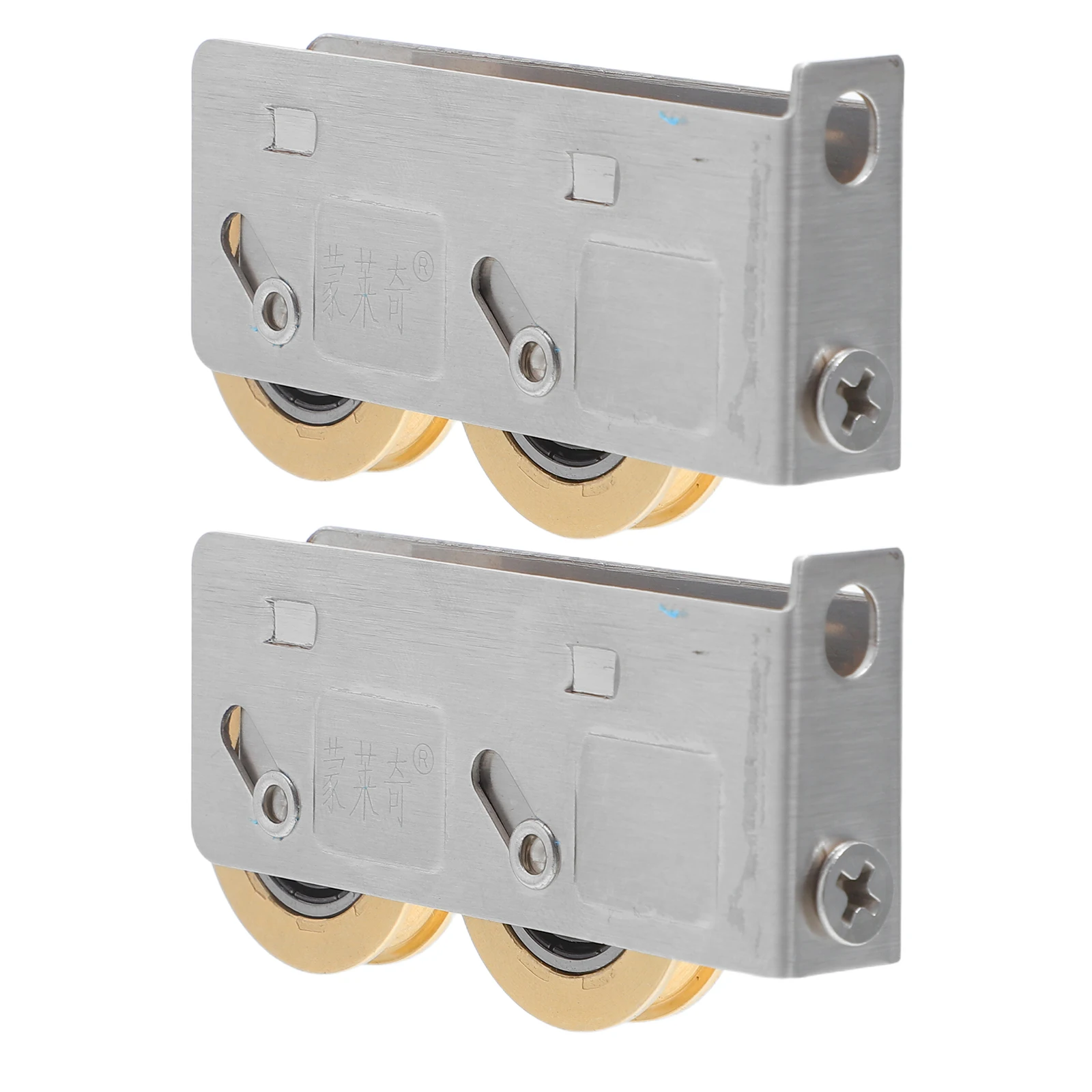 

2PCS Stainless Steel Window Door Pulley Sliding Screen Rollers Wardrobe Copper Wheels Heavy Duty Smooth Silent Tracks Door