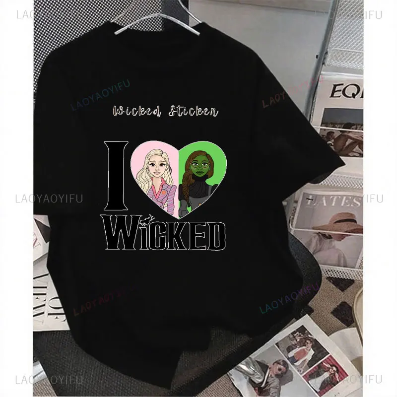 Coquette القوس الشريرة التغيير ل قميص جيد تحديد الجاذبية مكنسة عصا سحرية معالج الفيلم الموسيقية مروحة هدية الجرافيك تي شيرت