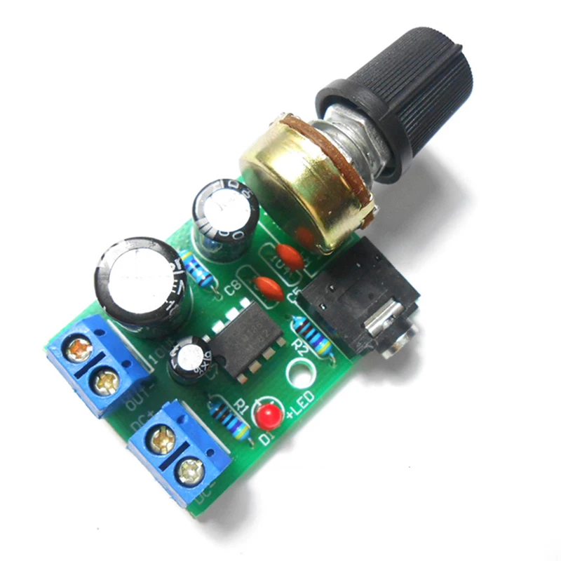 1pcs LM386 10W Audio Amplifier Board Mono 3.5mm DC 3-12V Volume Control Mini AMP Module Adjustable Volume