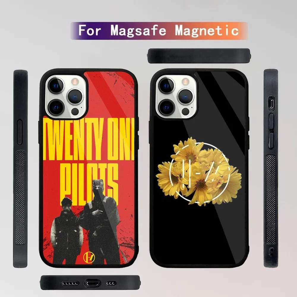 T-Twenty one pilot-S  Phone Case For iPhone 15,14,13,12,11,Plus,Pro,Max Mini Magsafe Magnetic Wireless Charging