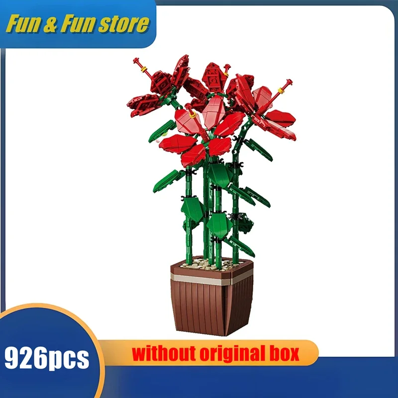 

Bouquet Flower Rhododendron simsii Bonsai Potted Plant Home Decoration Building Blocks Bricks City Creativity Kids Toys