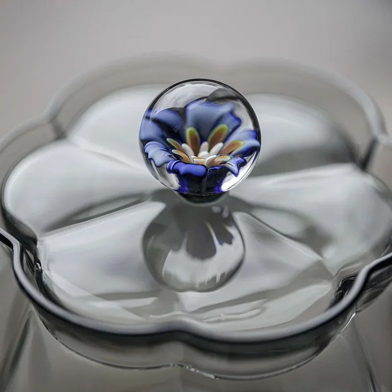 High Temperature Resistant Glass Teapot High-Grade Strainer Teapot Plum Blossom Small Pot Tea Maker Tea Infuser Tea Kettle