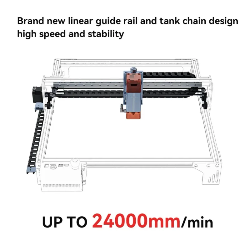 Maker A10 V2  Engraver 10-12W High Speed Engraving Cutting Machine Fixed-Focus Ultra-thin  with 400x400mm