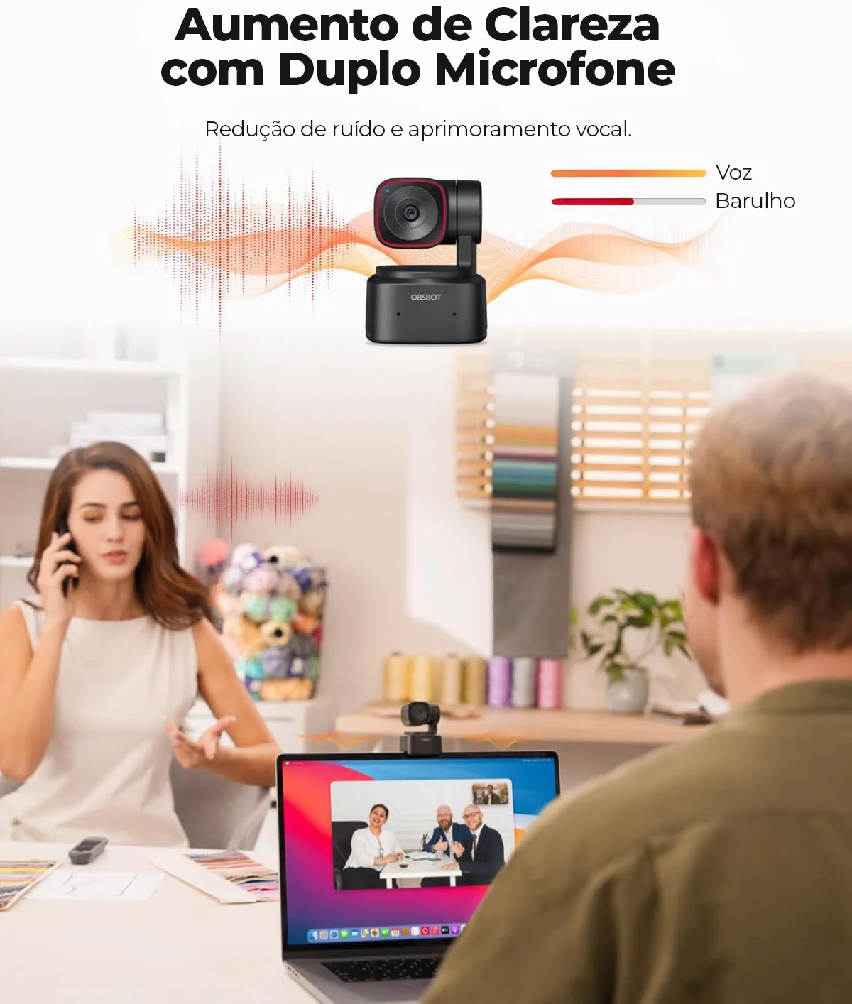 OBSBOT Tiny 2 Lite 4K Webcam for PC, AI Tracking PTZ Streaming Camera with 1/2