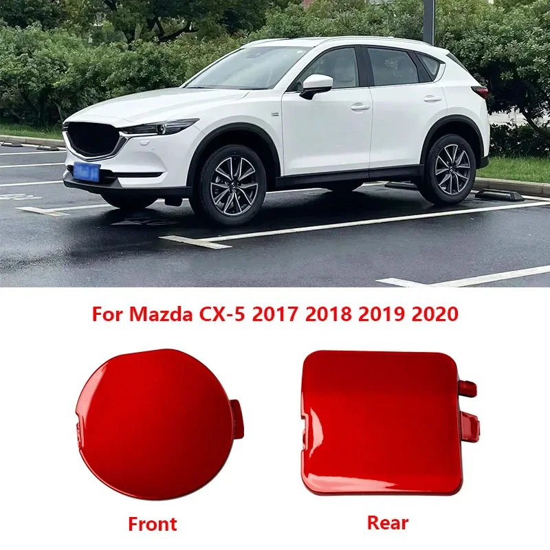 

For Mazda CX5 CX-5 2017 2018 2019 2020 Car Front Rear Bumper Tow Hook Cover Cap Trailer Hauling Eye Cover Lid