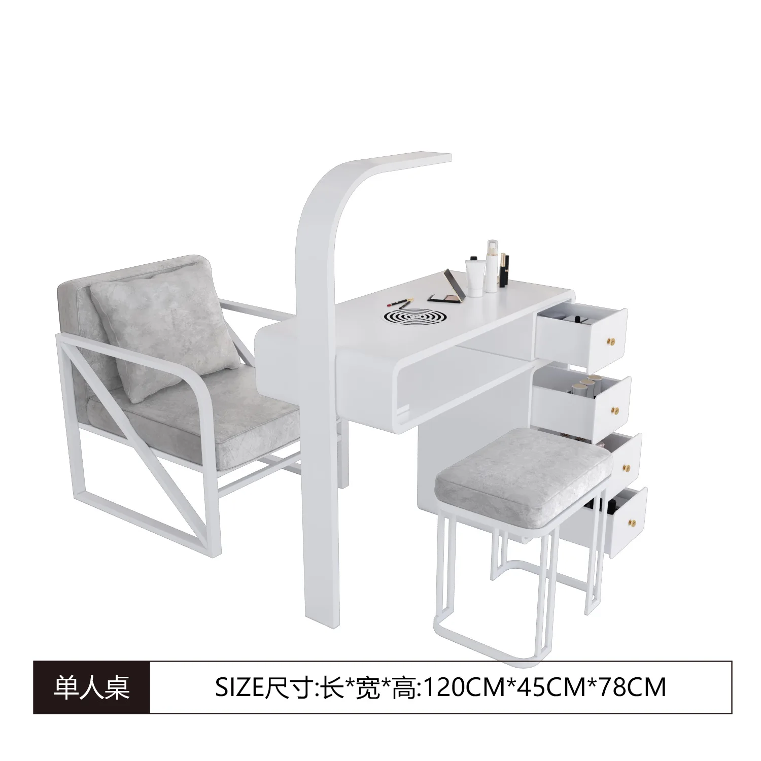 Widening 45 no price increase nail art table and chair set special price economy single double light luxury multi-functional
