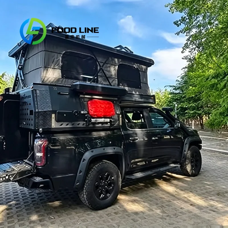 Pop Up Camper For Pickup Truck 4X4 Off‑Road Camper Fits Multiple Pickup, Expandable Side Canopy For Extra Activity Area Camper 
