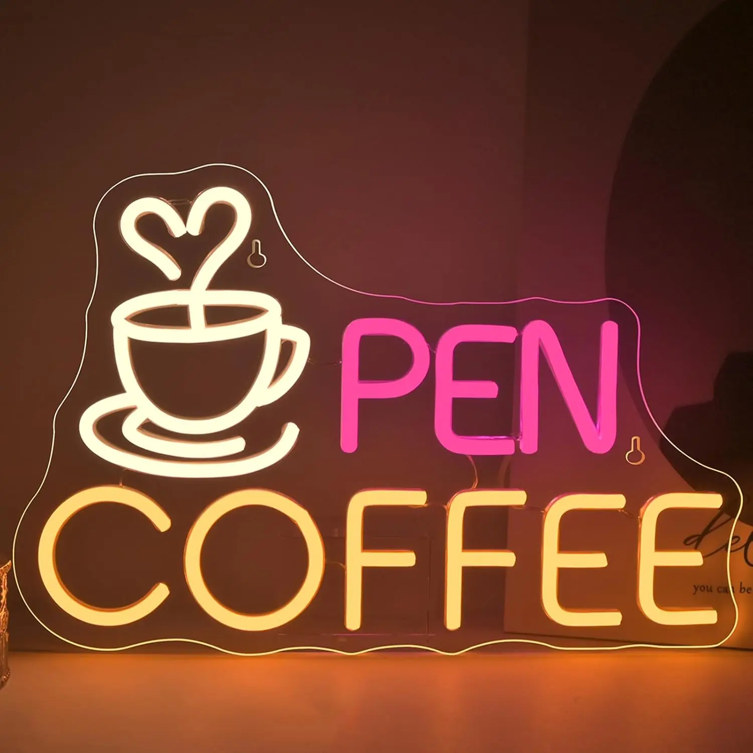 Open Coffee Neon Light Sign Cafe LED Neon Sign Business for Coffee Bar Shop Station Door Coffee Store Wall Decor Opening Gift