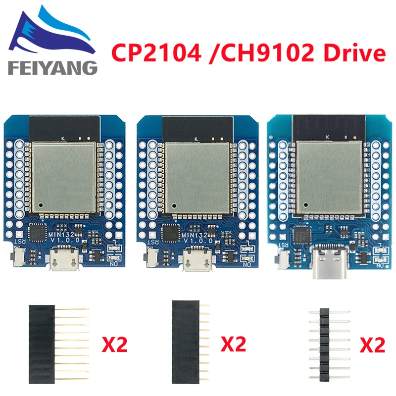 Dla Wemos Mini D1 ESP8266 ESP32 ESP-32S WIFI Bluetooth CP2104 moduł płytki rozwojowej dla Arduino z pinami