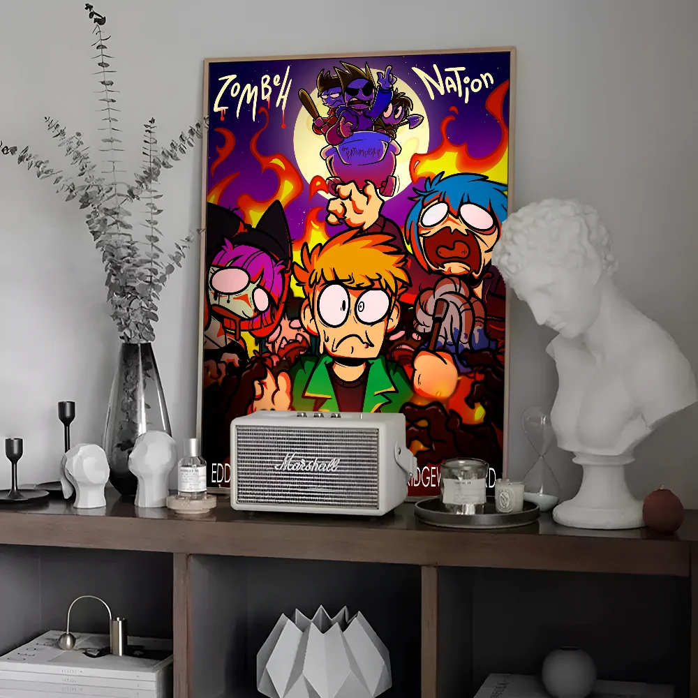 Cartoon Cute Eddsworld Good Quality Prints And Posters Waterproof Paper Sticker Coffee House Bar Posters Wall Stickers