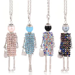 New Pendant Necklace for Women Girls Birthday Party Color Rhinestone Jewelry Christmas Wholesale
