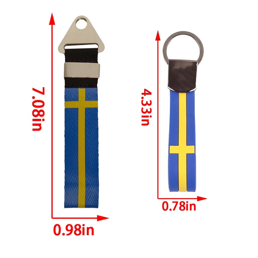 Per Volvo C40 C50 C70 S80 S40 S50 XC30 S90 XC40 XC60 XC70 V60 XC90 V70 V40 S60 V50 V90 C30 EX90 EX30 portachiavi stile bandiera svedese