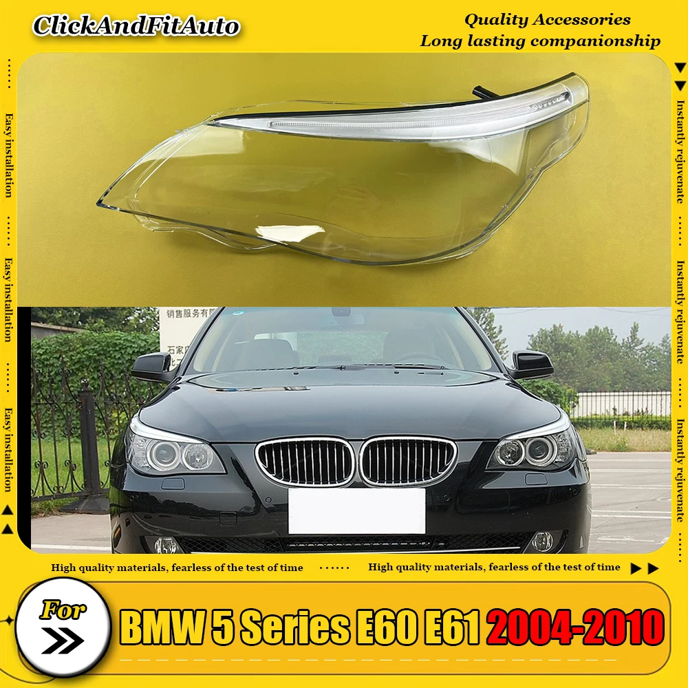 

For BMW 5 Series E60 E61 2004-2010 Lamp Cover Headlamp Shell Transparent Lampshade Headlight Shade Lens Plexiglass