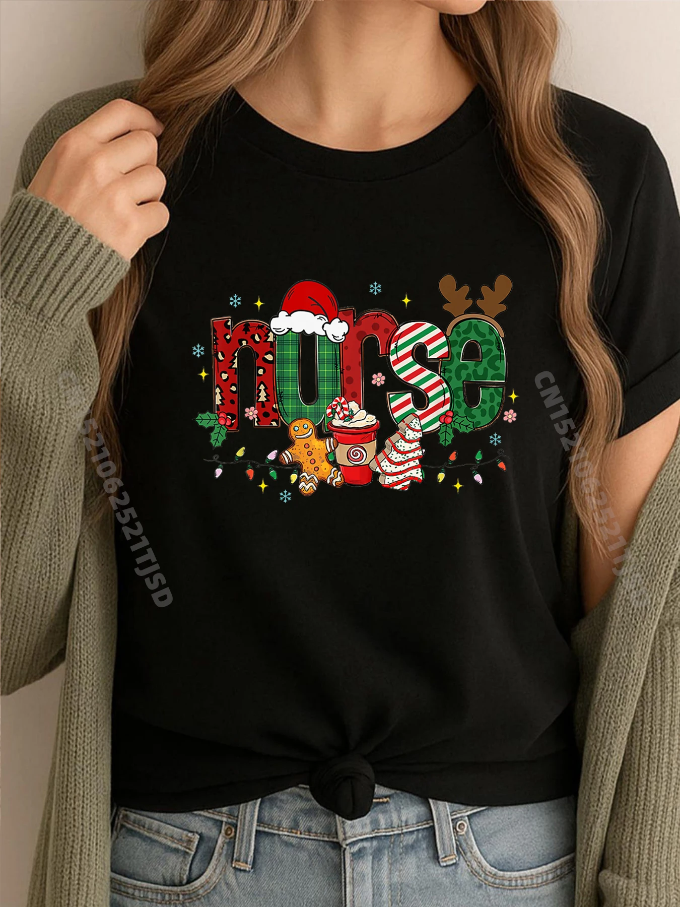 

Рождественские стетоскопы для медсестер, рождественские пижамы для медсестер, мужские рубашки, футболка с рисунком, осенне-рождество