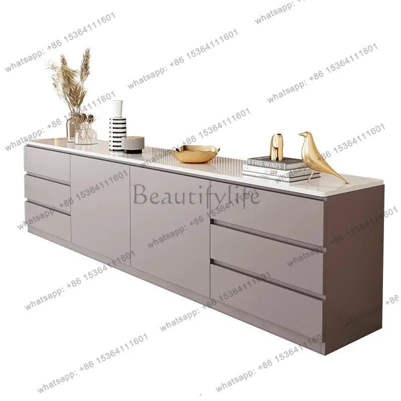 Best Sellers Simple Solid Wood TV Stands Floor-standing Storage Rock Plate Countertop TV Stands Modern Living Room Furniture Arm