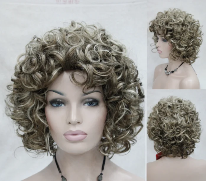 Spiral Curls Fluffy 3/4 Half Full Headband Natural Hair Wig