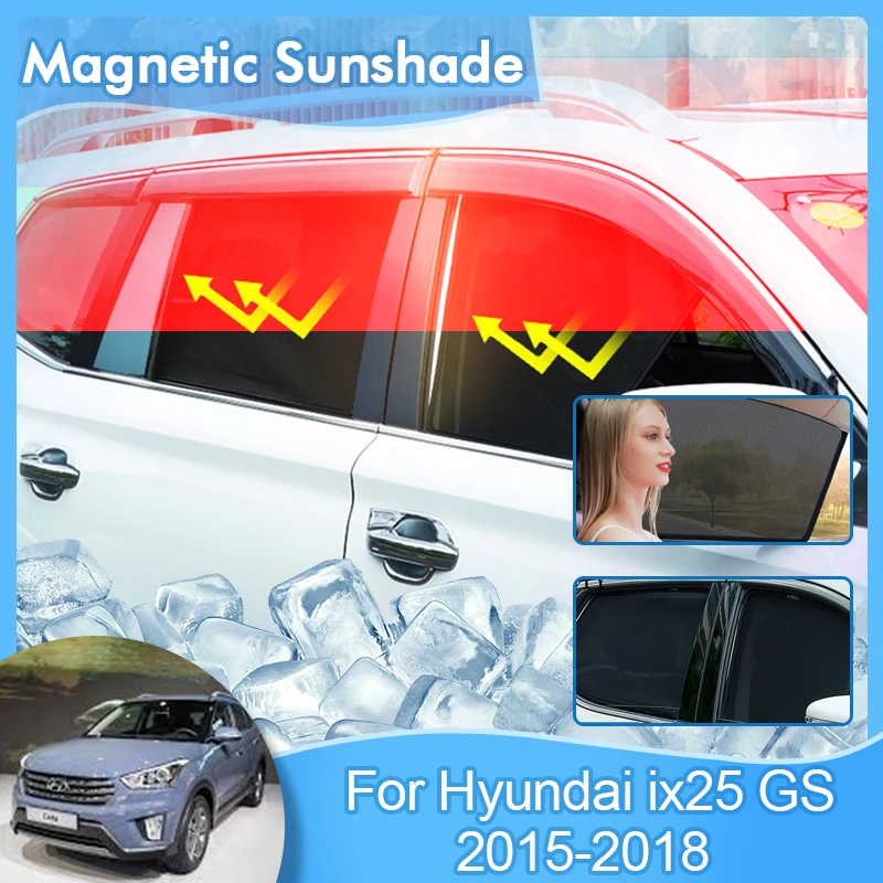 

Magnetic Sunshade For Hyundai ix25 GS 2015 2016 2017 2018 UV Protection Visor Privacy Light blocking Car Accessories Auto Parts