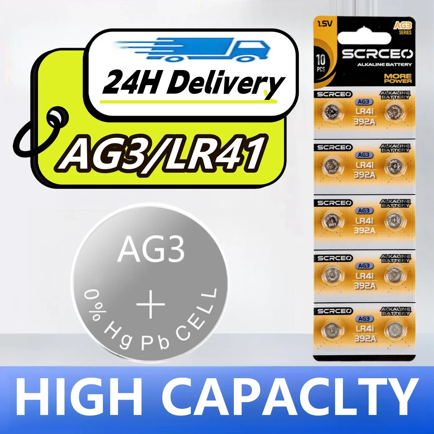 

2-50Pcs High Capacity LR41 Alkaline Batteries AG3 L736 392 384 192 Premium 1.5V Button Coin Cell Batteries for Medical