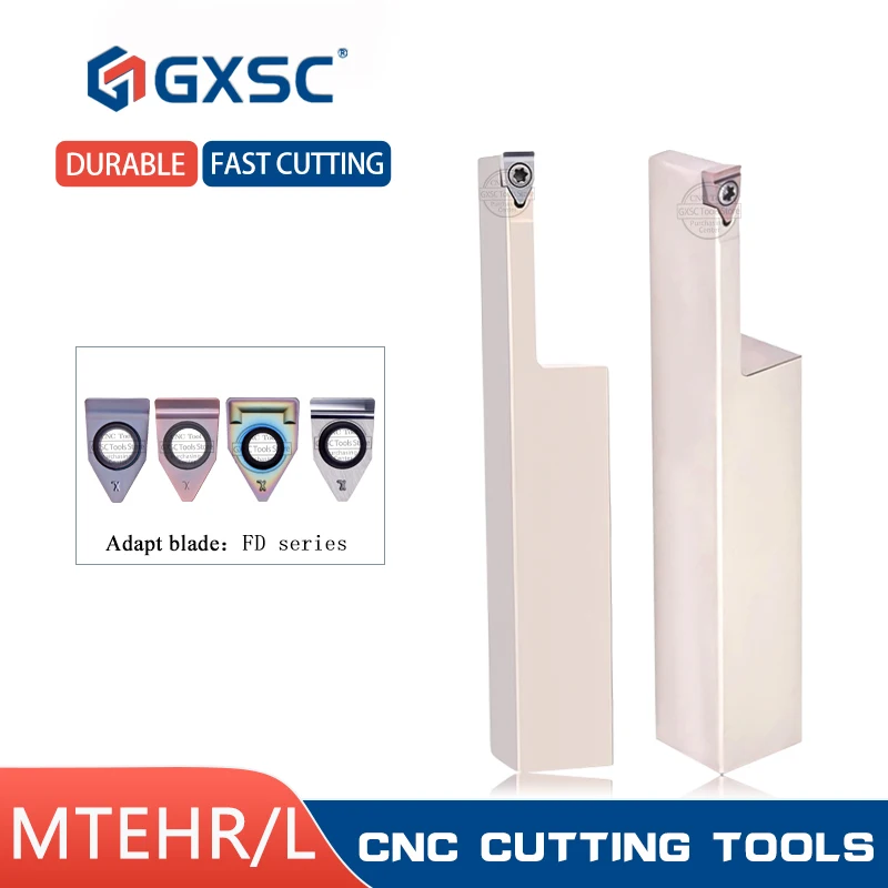 FD Series CNC Lathe Carbide Slotting Insert End Face Grooving Blades Large Cutting Depth Blade MTEHR2020/2525 Slotting Knife Rod