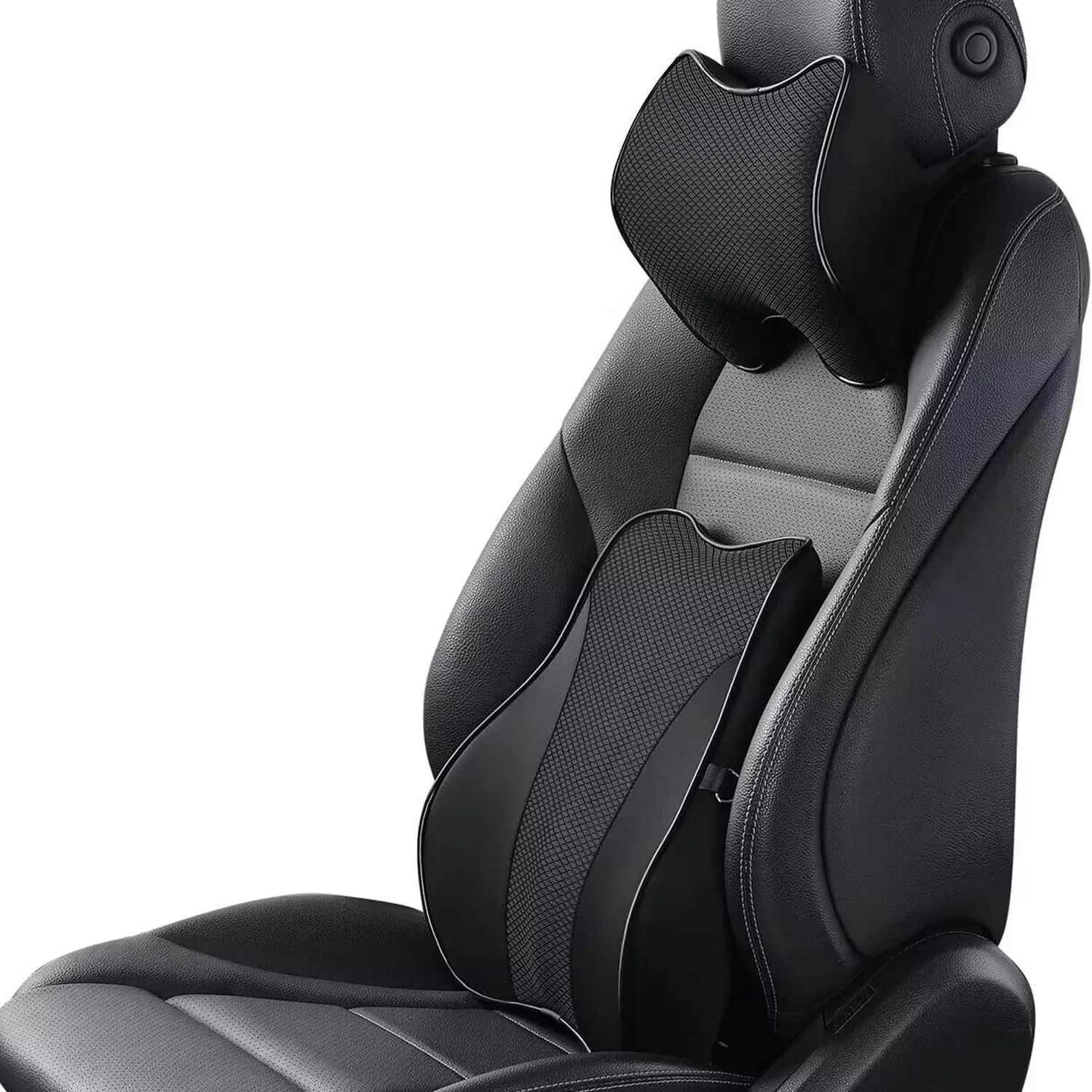 

Lumbar Support And Car Ne Pillow For Office Chair And Car Seat ，Softn Memory Foam Erognomic Seat Cushion With Adjustable