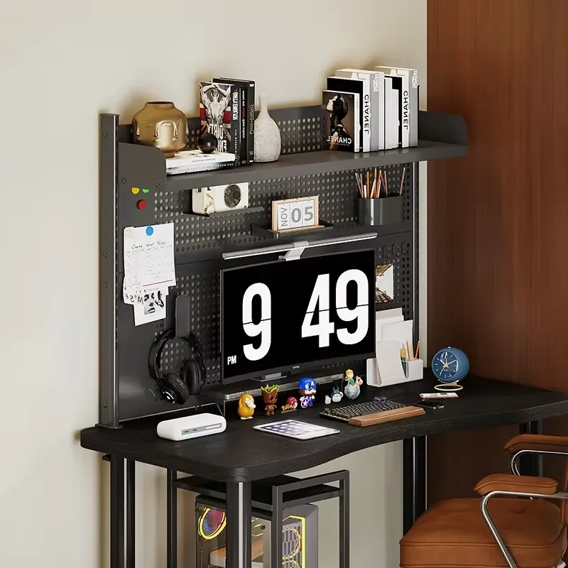 Perforated Plate No Perforated Game Room Decorative Metal Storage Shelf Desktop Bookshelf - Year Overflow Color AL-3750