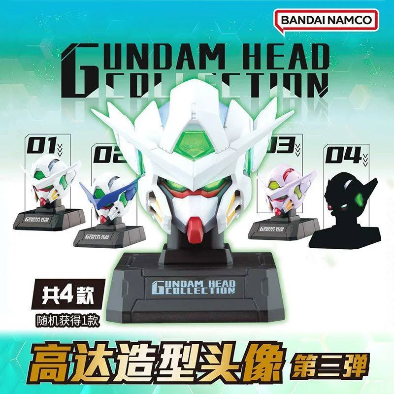 Bandai Genuine UNICORN GUNDAM Gundam Mobile Suit Blind Box Head Sculpture Bust Anime Collectible Toy Gift Peripheral Decoration