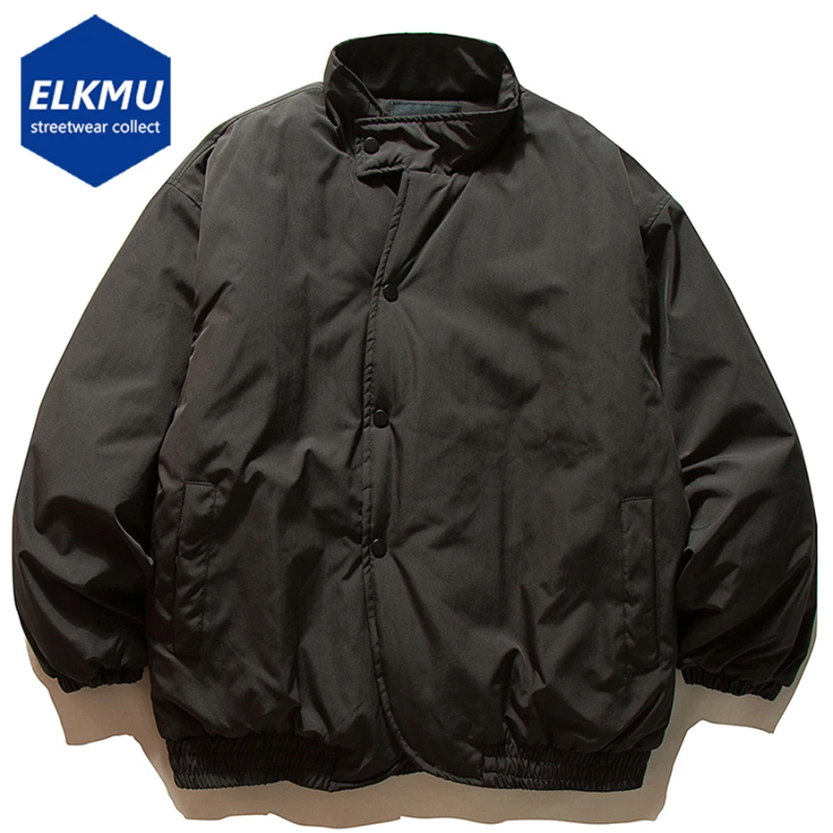 

Winter Jackets Men Thicken Warm Parkas Solid Loose Casual Padded Jackets Streetwear Harajuku Hip Hop Oversized Jackets Outwear