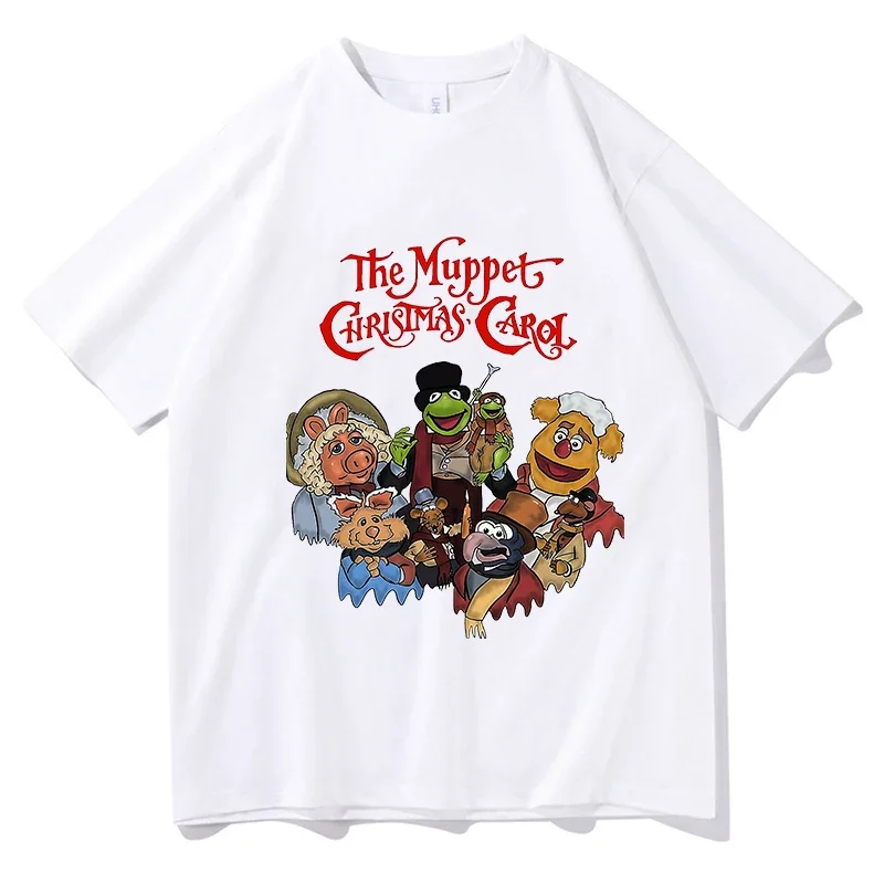 Muppets Christmas Carol T-shirts Cartoon Print Cute Tee-shirt tops Pure Cotton Tshirts Camisetas Women/Men Tees Top Short Sleeve