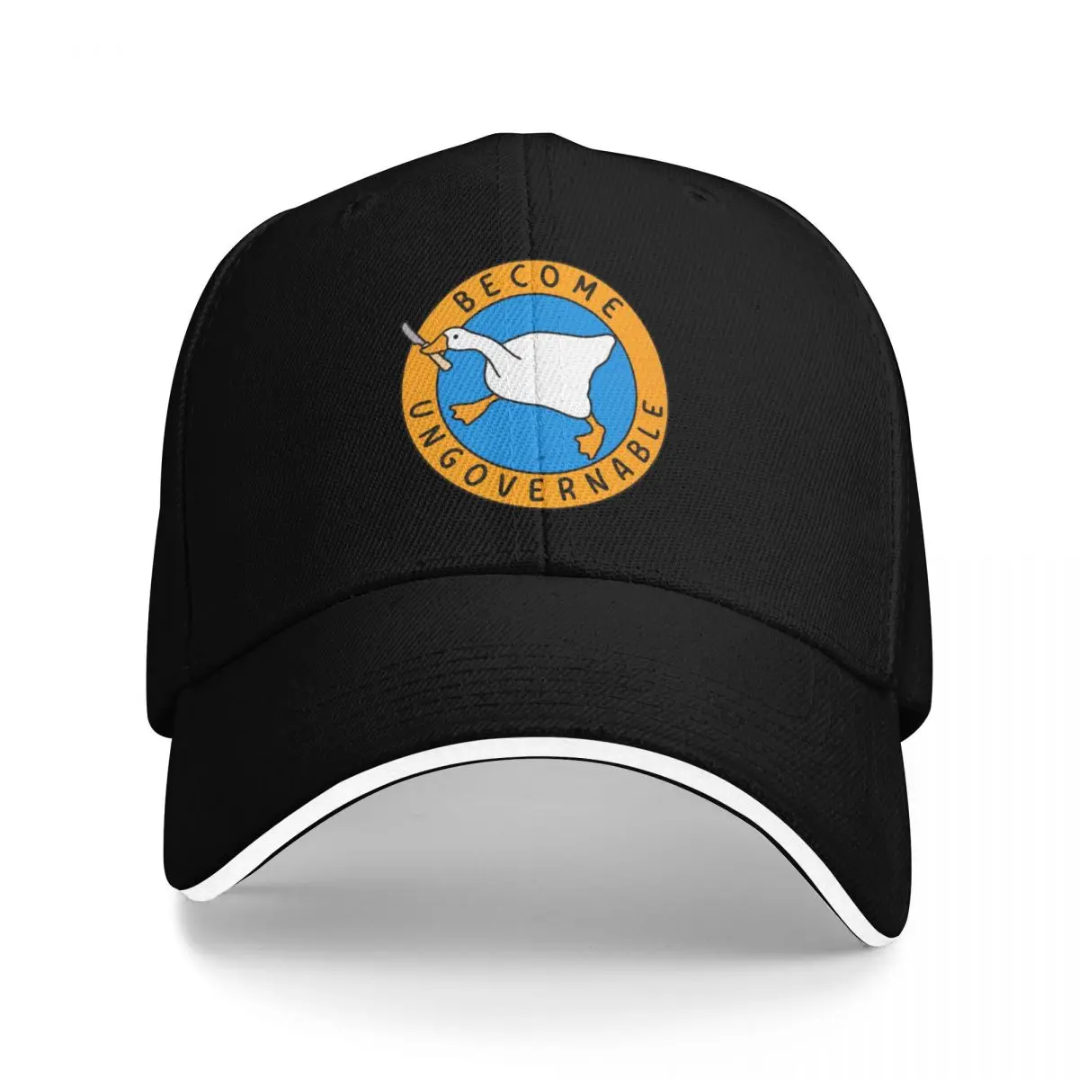 

Become Ungovernable Goose I Blue and Orange Baseball Cap Snapback Cap Trucker Hat Hip Hop New Hat Women's Beach Outlet Men's