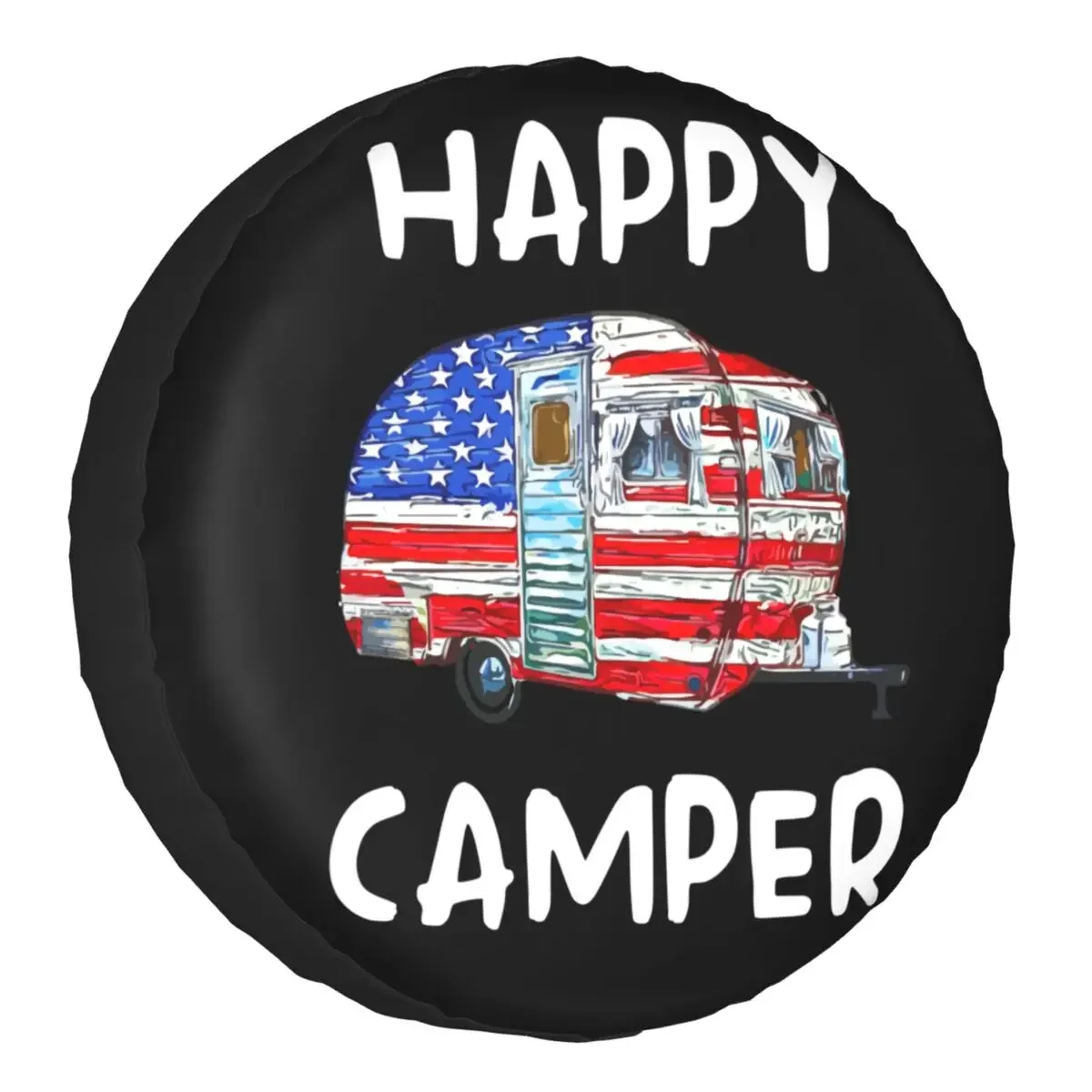 Nature Happy Camp Tire Cover 4WD RV Adventure Hiking Camping Spare Wheel Protector Universal for Honda CRV 14