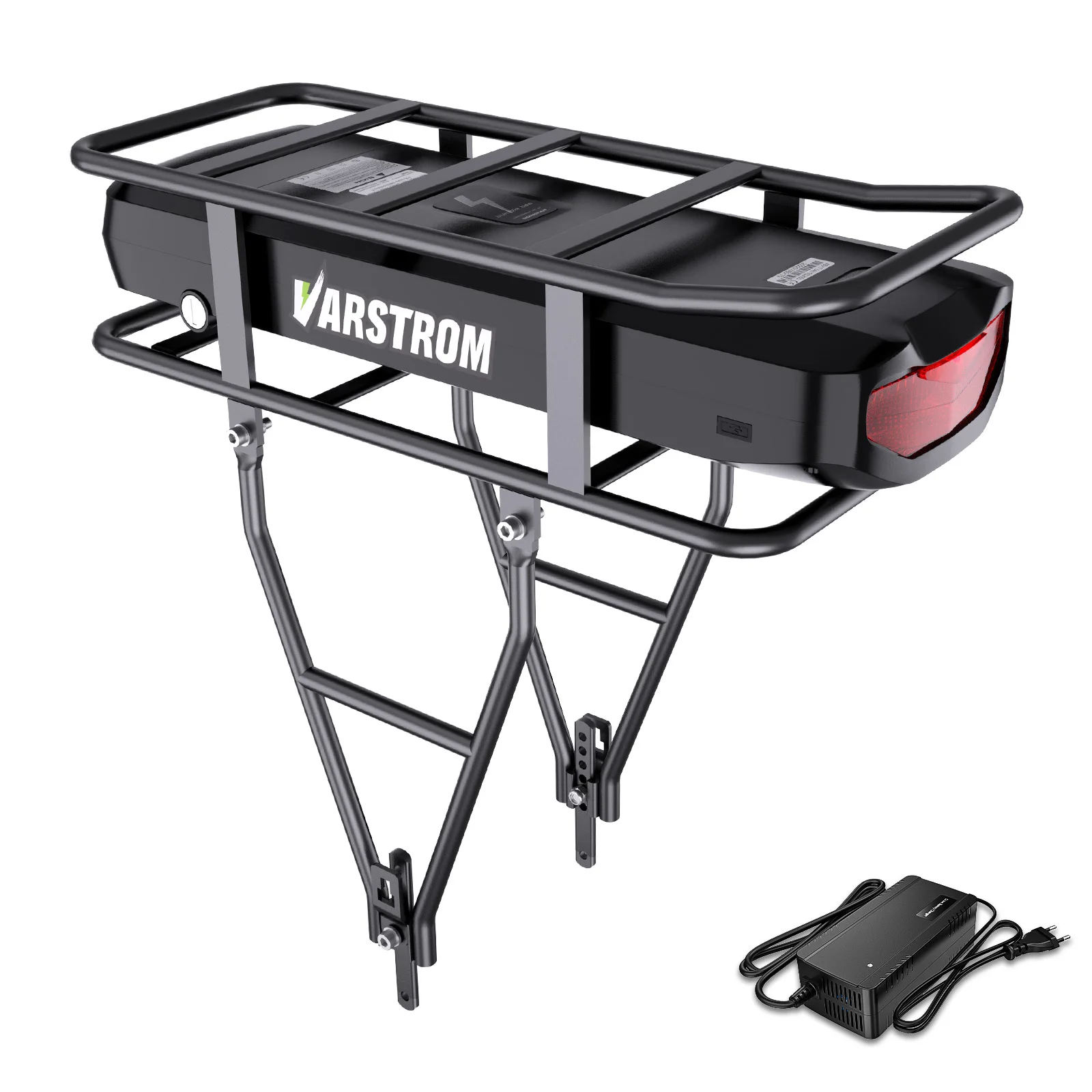 AliExpress varstrom [UK Direct] Varstrom Electric Bike Rear Rack Battery 36V 18.2Ah/48V  20.8Ah Lithium Pack Built-in Taillight BMS 30A 2600mAh for Bafang TSDZ2B Ebike Motor City Commuter Bicycle Battery