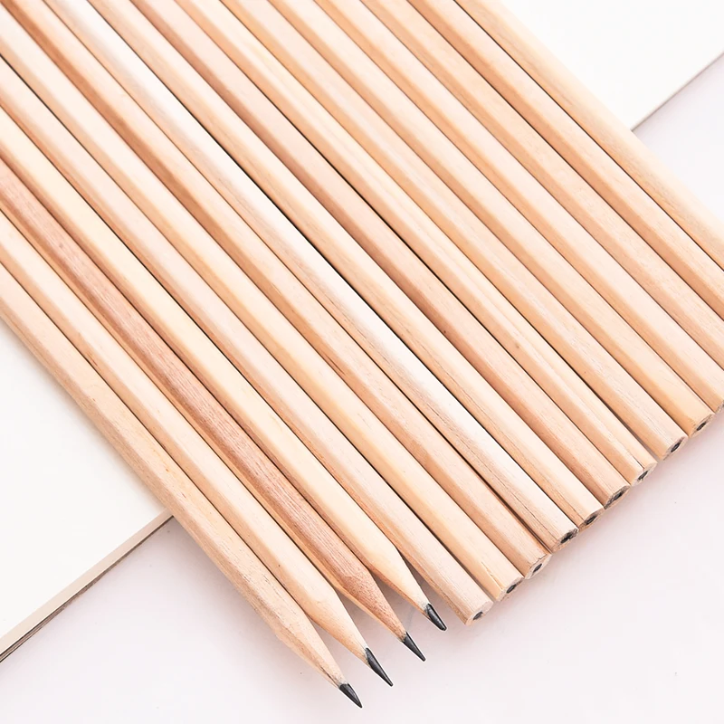 

100 Pcs Natural Wood HB Hexagon Standard Pencil Student Non-toxic Painting Writing charcoal triangle pencils School art suplies