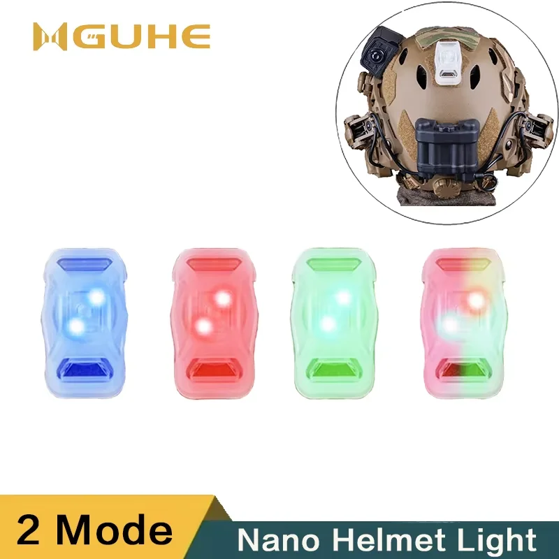 

Outdoor rescue signal light, nano helmet light, hunting and survival safety strobe helmet signal light, infrared logo beacon