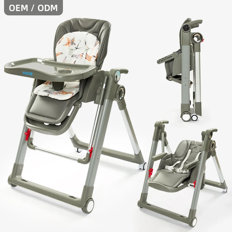 

New Design Multi-functional Baby High Chair for 6-36 months Luxury Comfort Feeding Chair Convertible into a Swing