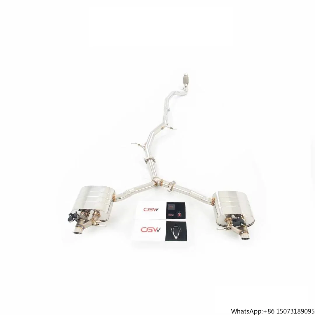 China Manufacturer New Product Sound Front Pipe Catback Exhaust Valve Muffler for  A5 B9 2.0T 2019+