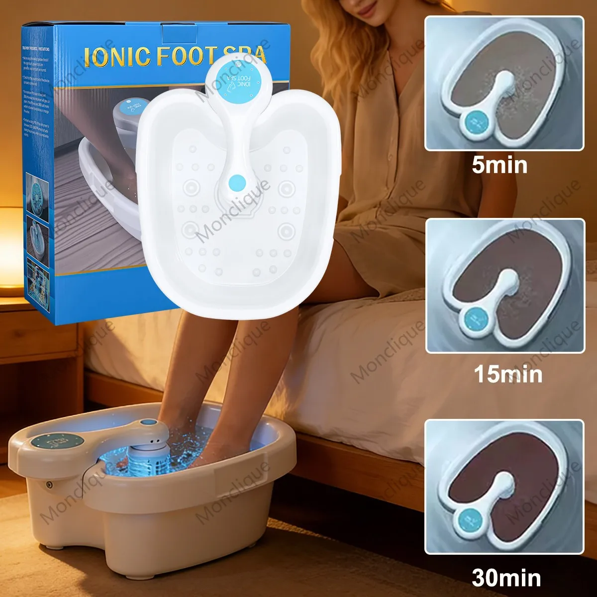 

New Ion Foot Bath Detoxification Machine Deep Cleaning Vibration Massage Spa Relax Feet Accelerate Metabolism Enhance Vitality