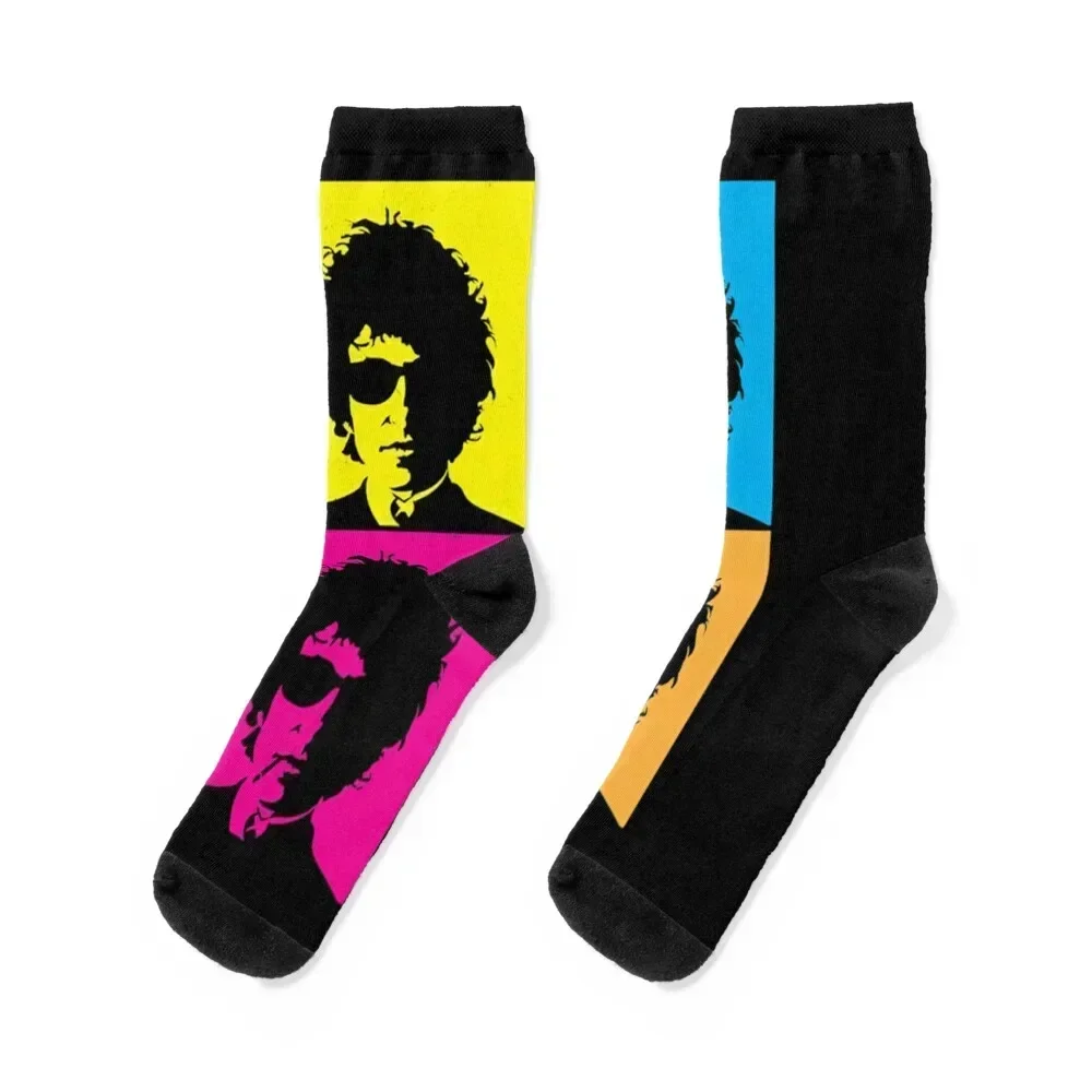 Vintage Bob Legend Dylan CMYK Art แฟนเพลงผู้ชายผู้หญิงถุงเท้าหลวม sheer ใหม่ปีเด็กถุงเท้าเด็กผู้หญิง