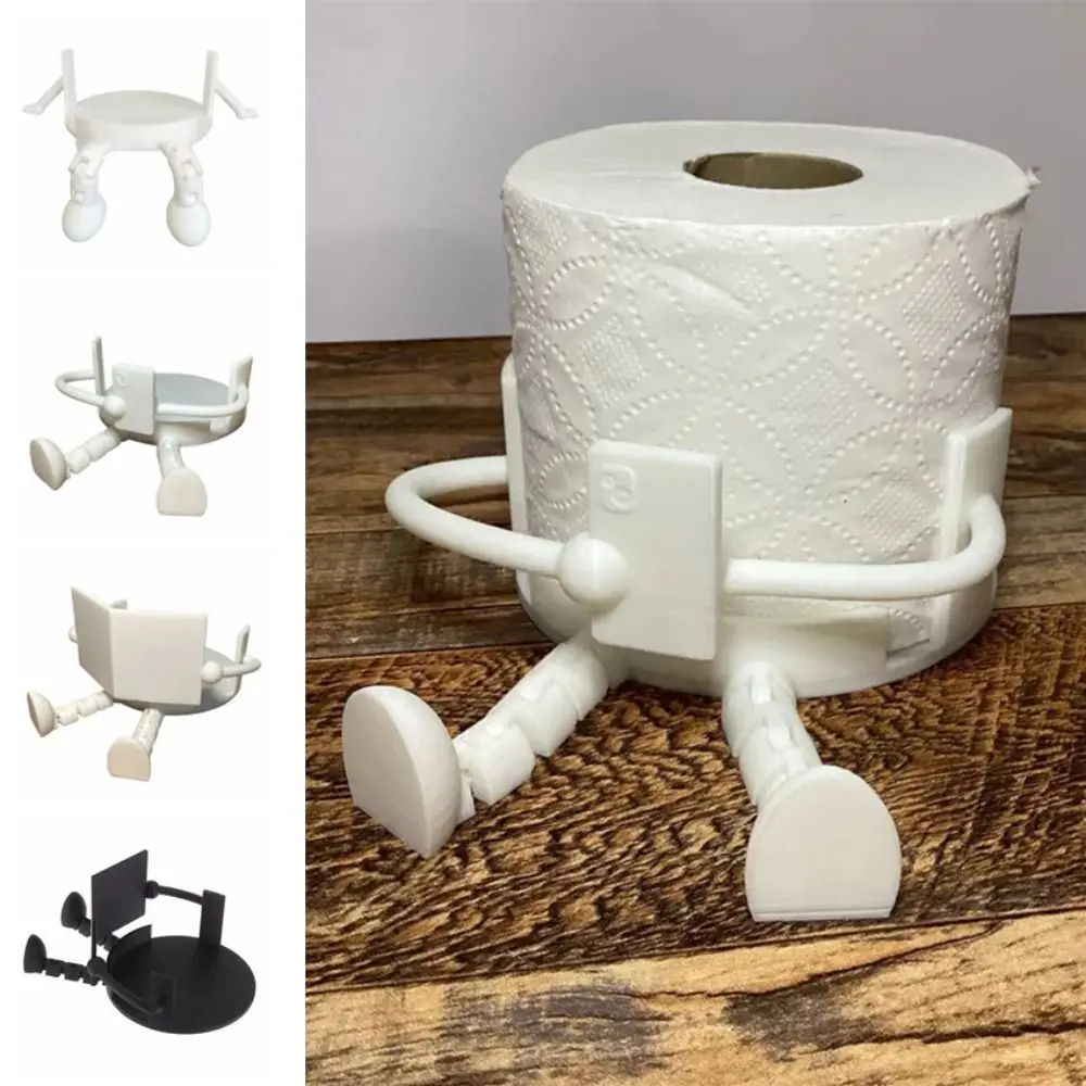 

Creative Toilet Paper Holder Reusable Simple Towel Roll Rack Movable Joints Portable Tissue Towel Roll Dispenser Tissue Box