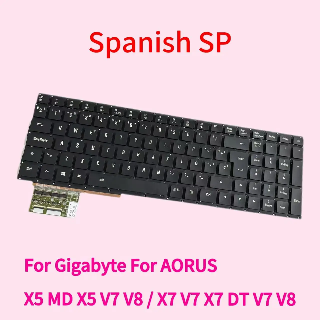 

Деталь для Gigabyte AORUS X5 MD X5 V7 V8/X7 V7 X7 DT V7 V8 Ремонт клавиатуры Черная клавиатура для ноутбука без рамки