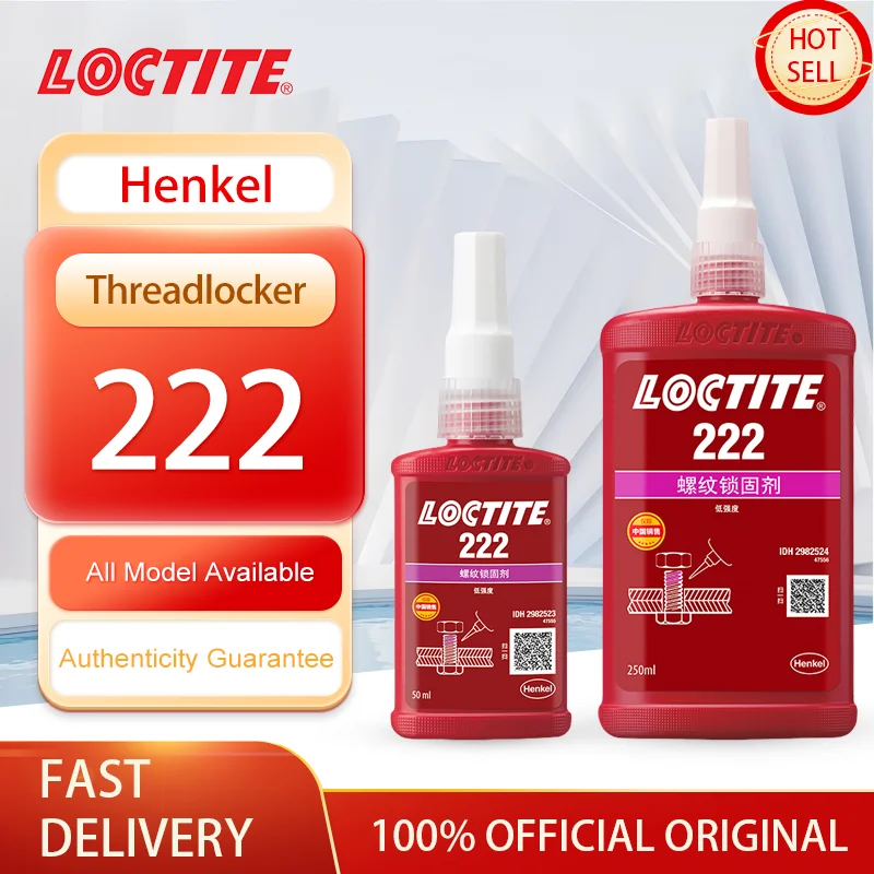 100% Original Loctite 222 Screw Glue 50ml Low Strength Threadlocker Anaerobic Glue Screw Fixer