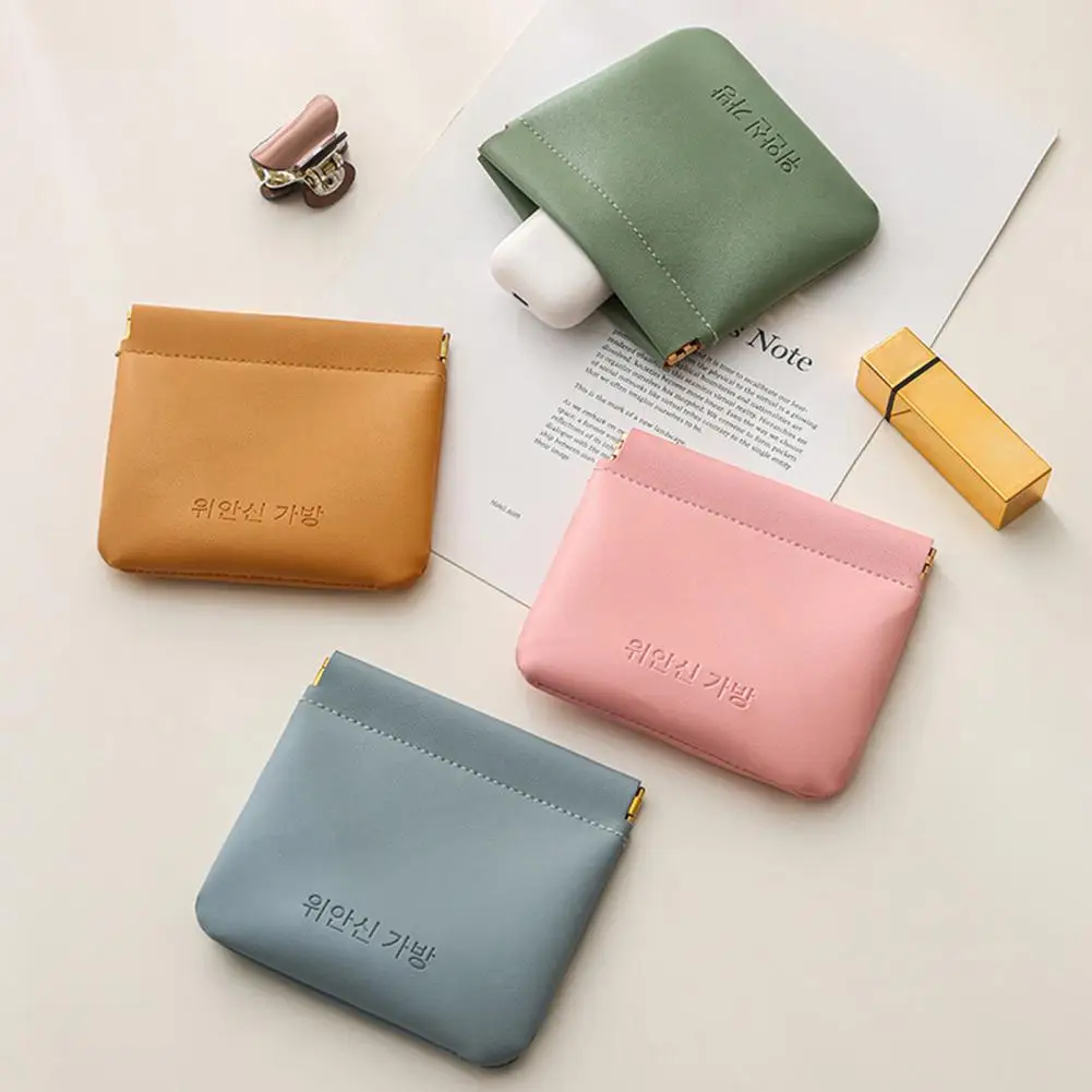 Useful Storage Organizer Mini Storage Pouch Automatic Closing Sundries Storage Jewelry Bag Sundries Lipstick Storage Bag