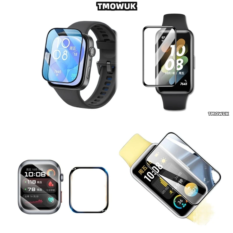 

For Huawei Band 6 7 8 9 10 B6 B7 Watch D2 Fit 3 4 Pro Special Edition Flexible Screen Film Full Cover 3D Curved Protective