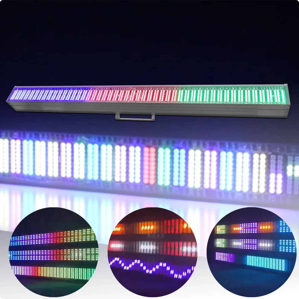 YUER NEW 192-Channel 3-Color Pixel LED Light 768 RGB 5050 LEDs DMX512 Sound Control IP20 for Stage Lighting Events Shows