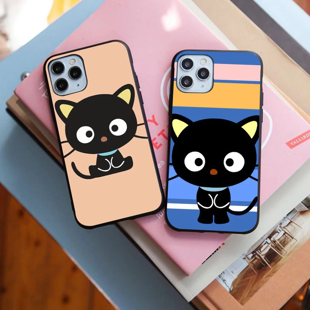 ZY5 Chococat Silicone TPU Case for iPhone 11 12 Mini 13 Pro 14 Plus Max Soft Cover