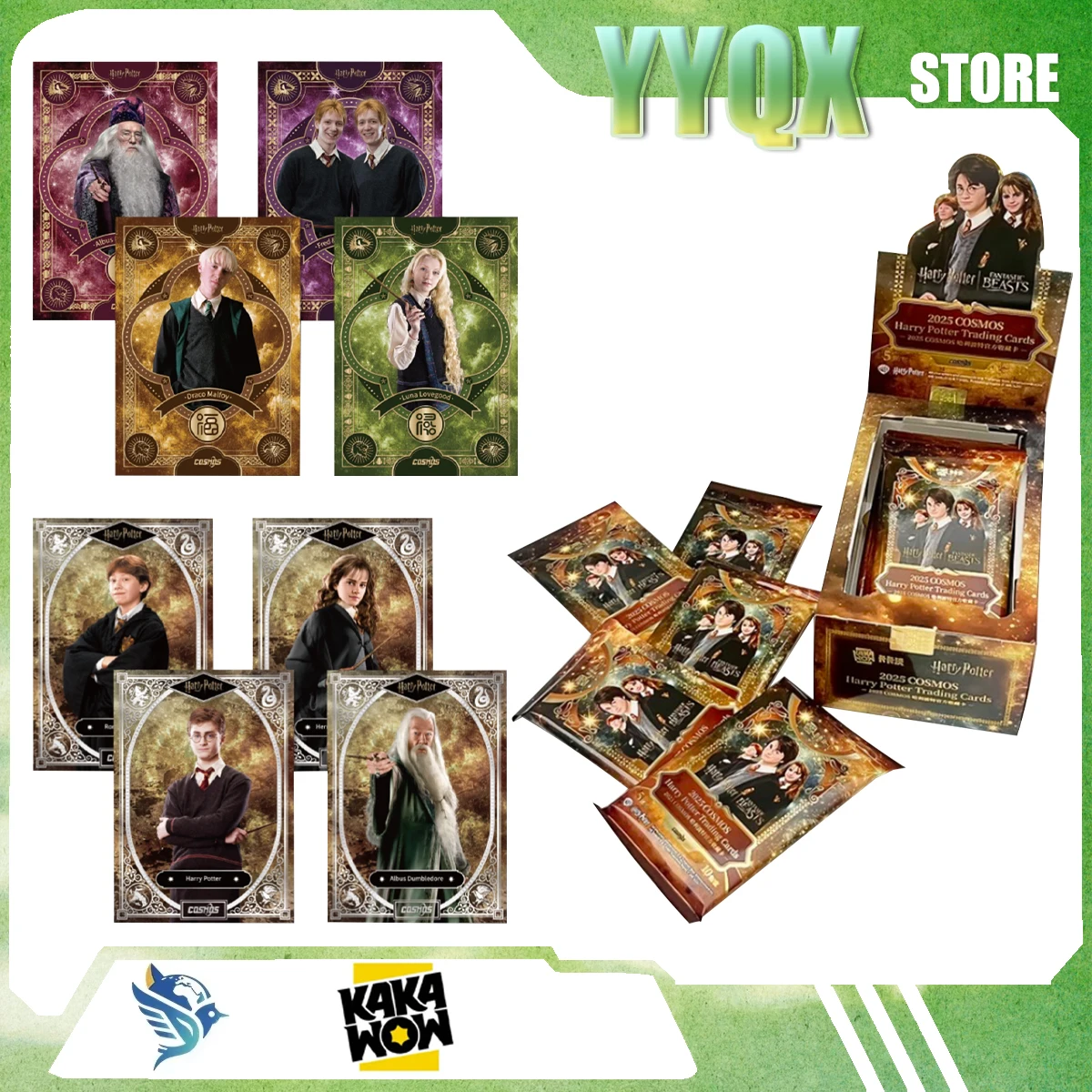 KAKAWOW 2026 Nuevo Harry Potter Ron Weasley Hermione Granger Draco Malfoy ‌ ‌ Tarjeta Coleccionable Periphery, Diseño Animado y Lindo