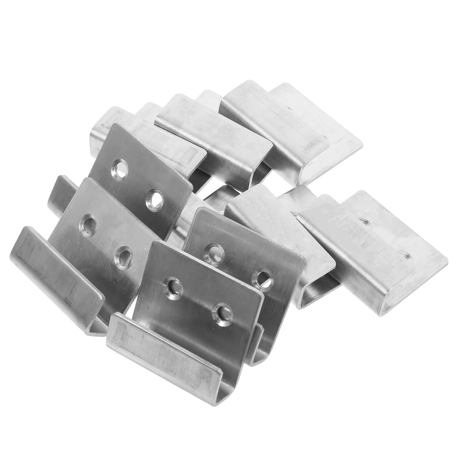 

10 Pcs Stainless Steel Hooks Heavy Duty Display Wall Mount Brackets Tile Hangers Hardware Clothes J Hooks Fasteners