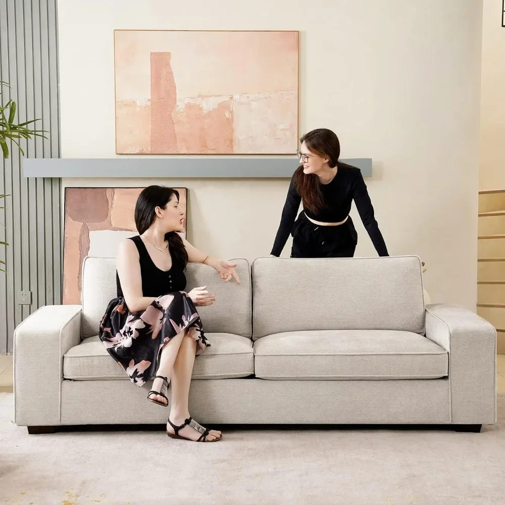 Sofa Sofa Modern 71,2" untuk Kamar Tidur, Kursi Empuk dengan Penutup Dapat Dilepas, Sandaran Tangan Lebar, Bantalan Pegas, dan Rangka Kayu Solid