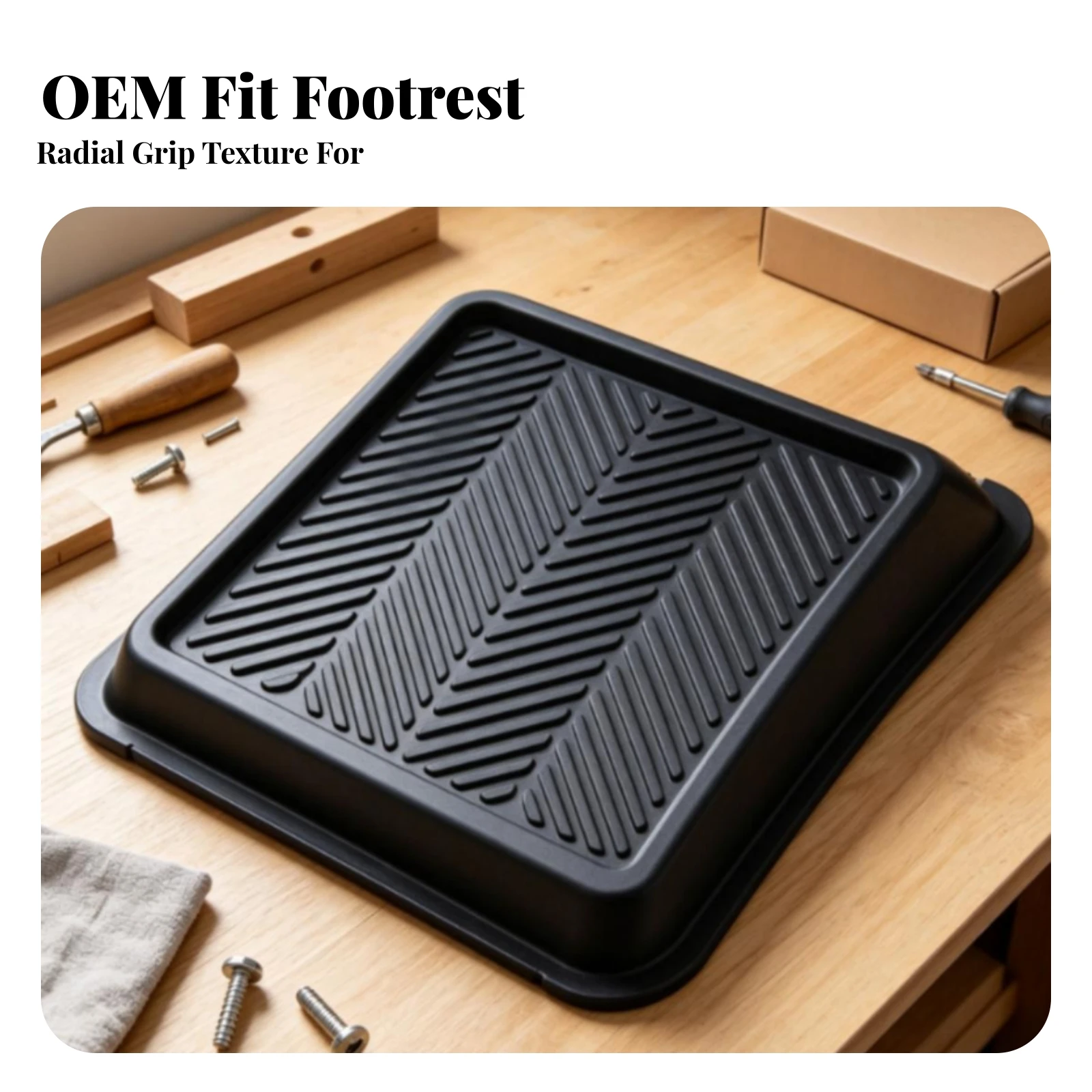 Driver Footrest Pad Textured Driver Foot Rest Pad Footrest Mat Long-Lasting Car Accessory Slim