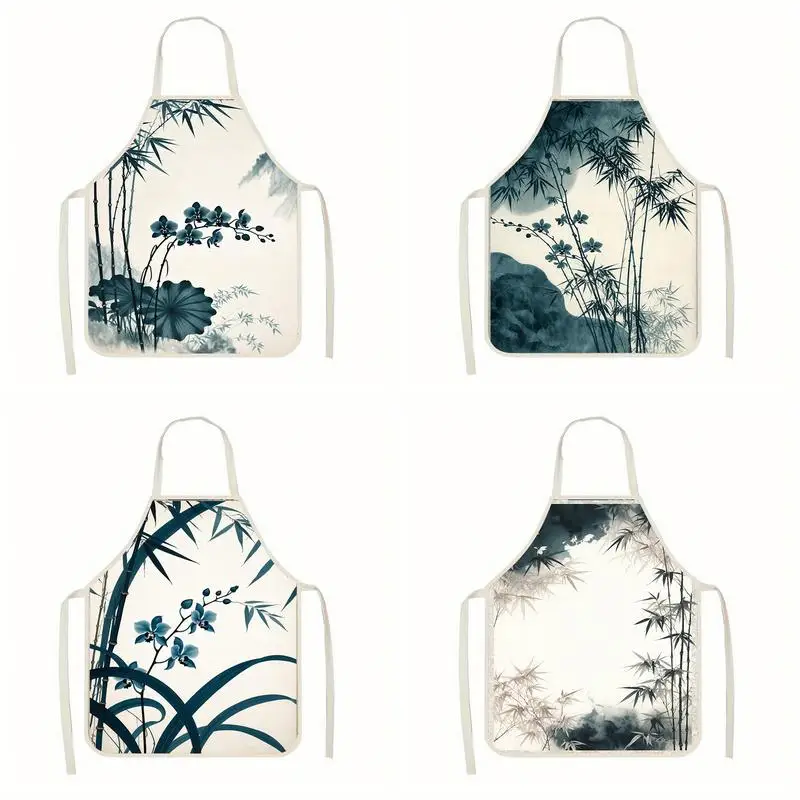 

Фартук Ink Bamboo Apron из льняной ткани, подходит для приготовления пищи на кухне, общения родителей и детей, рисования и других мероприятий.